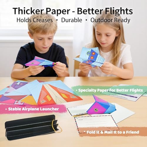 Leven DIY Paper Airplane Kit, 24 Progressive Origami Plane Designs