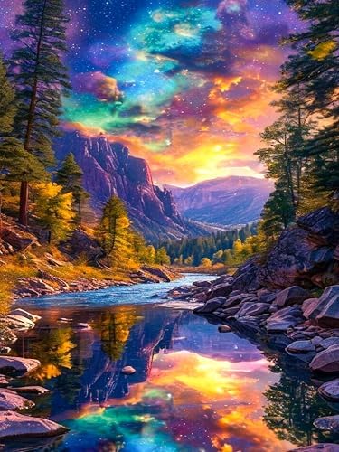 Diamond Art Kits for Adults & Beginners, Mountain Diamond Painting Kit
