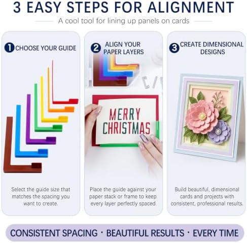 CYFUN DESIGN 9 Pcs Alignment Guide with Positioning Tool for Card Making