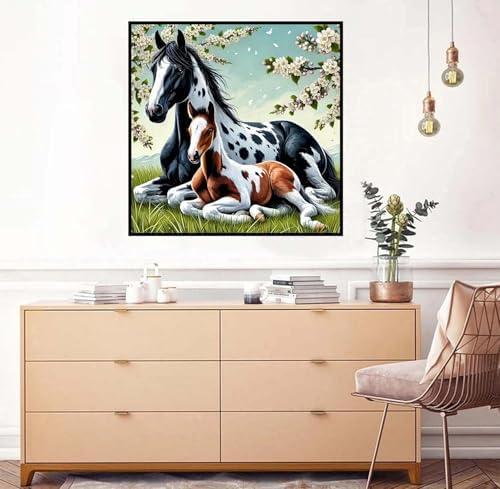Axquilon Horse Diamond Art Kits for Adults 12x12 inch