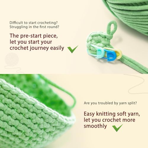 CrochetBox Crochet Kit for Beginner, Highland Cow and Cow Learn How to Crochet Stuffed Animals Gift for Adults and Teen(), Knitting Set with Yarn Hook Stitch-by-Stitch Video Tutorial