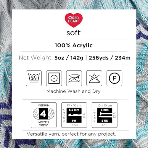 Red Heart Soft Yarn for Crocheting and Knitting, Toast, 3-Pack