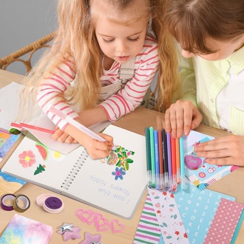Nsrzua DIY Journal Kit for Girls,Toys for Ages 8-14 and Birthday Gifts for Girls.