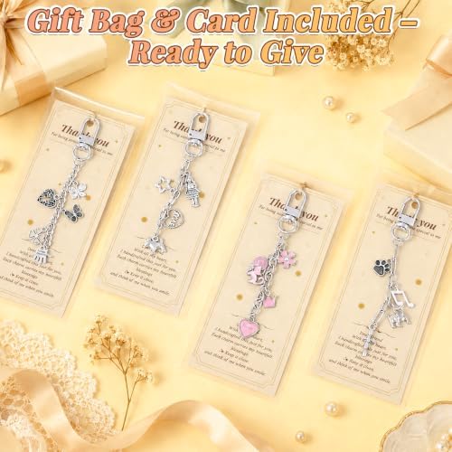 Wurosi 24 Sets Keychain Making Kit for Bag Charm with Package,Silver