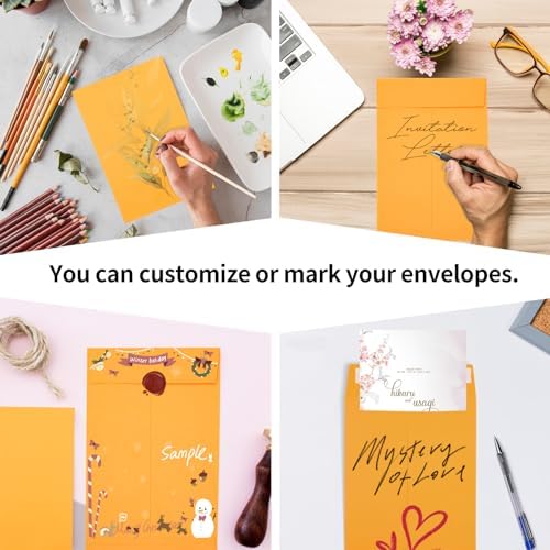 Joyberg 6x9 Envelopes Self Seal, Yellow Envelopes 6x9 Printable, Catalog Mailing Envelopes 6 x 9 Tear Resistant, Kraft Envelope for Mailing Letters, Documents, Photos, Invitation Cards