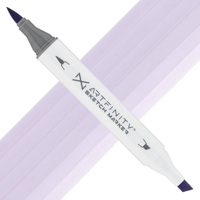 Artfinity Sketch Markers - Pale Lavender BV2-3, Vibrant, Professional, Dye-Based Alcohol Markers for Artists, Drawing, Travel, & More
