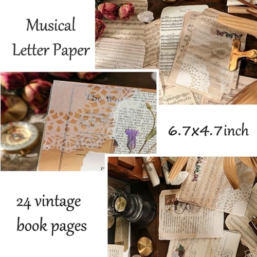 Vintage Aesthetic Scrapbook Supplies Kit with Scrapbook Paper, Stickers, Bookmarks for Scrapbooking, DIY Albums, Junk Journals, Bullet Journals, Dark Academia Aesthetic Decor (Dark1 129 Pcs)