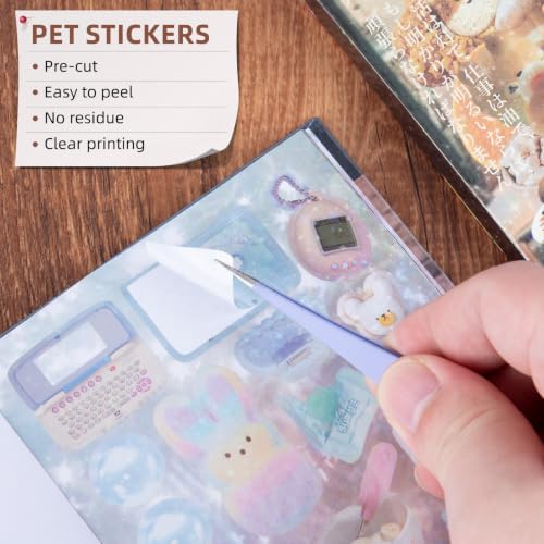 Uideyvi Japanese Comic Style Sticker Scrapbooking Supplies for Junk Journal, 45 Sheets Stickers TZ013009