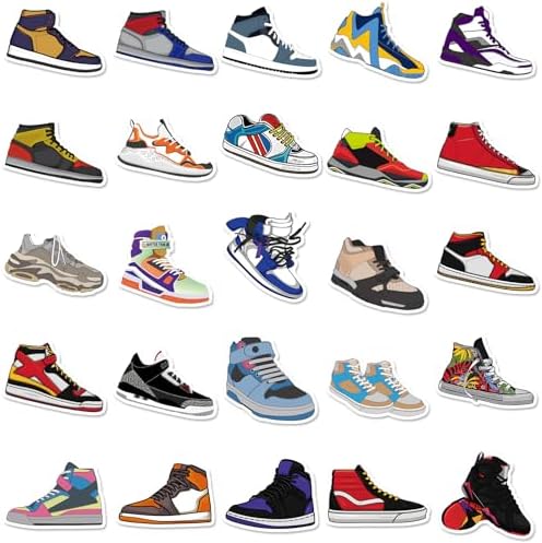 Sneakers Stickers Vinyl Skateboard 50Pcs Cool no Repeat Notebook Guitar Trolley case Waterproof car Graffiti Stickers The Teen Boys and Girls