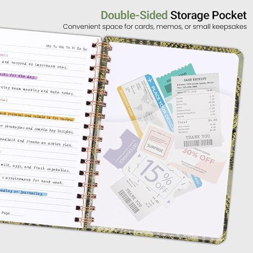 Lined Spiral Journal Notebook, A5 College Ruled Notebook for Note-Taking