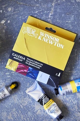 Winsor & Newton Galeria Acrylic Paint Set, 5 x 60ml (2-oz) Tubes, Process