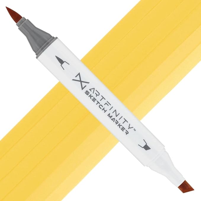 Artfinity Sketch Markers - Yellow Ochre Y4-2, Vibrant, Professional, Dye-Based Alcohol Markers for Artists, Drawing, Travel, & More