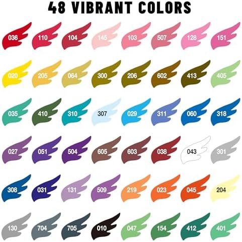 48 Colors Dual Tip Acrylic Paint Markers Pens - Dot markers and Fine Tip