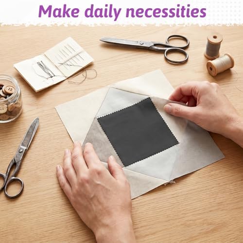 200 Pack 5-inch Cotton Fabric Squares, 5″ Precut Cotton Fabric Squares, Solids Black Charm Pack, Black