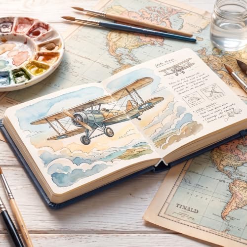Sketch Book 5 x 5 Inch Navy Blue Small Sketchbook,80 Sheets Drawing Pad