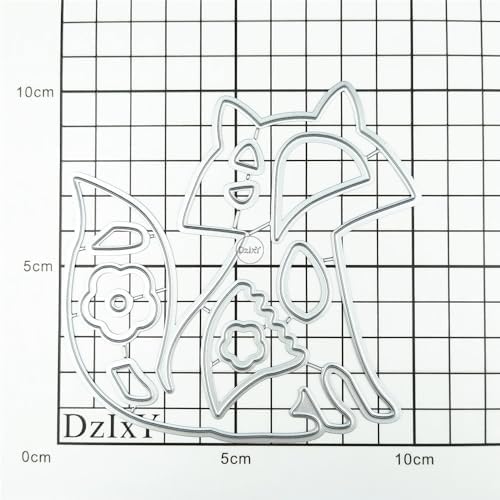 Patchwork Animal Fox Flowers Metal Cutting Dies for Card Making