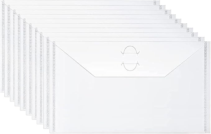 5.9 x 9.9 inch Large Stamp & Die Storage Pockets Resealable Clear Plastic Seal Bags Storage Case for Cutting Dies Stencil Album Stamp Crafts for DIY Scrapbooking Paper Card Craft Cutting Die