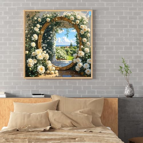 ILYUFO Diamond Art Kits for Adults Flower World DIY Diamond Painting
