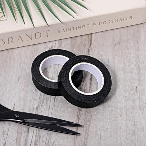 2 Roll Black Washi Tape 0.59 Inch x 14 Yards Self Adhesive Masking Sticker Border Masking Tapes for Assisting and Decorating Paintings Holiday Gift Boxes Scrapbooks DIY Art Craft Wrapping Decoration