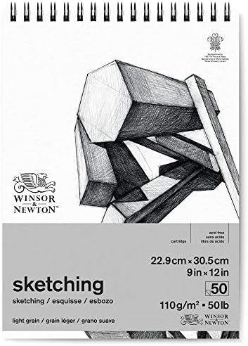 Winsor & Newton Classic Sketching Paper Pad, 9" x 12", 50 Sheets, 110gsm