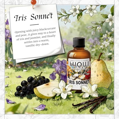 HIQILI Iris Sonnet Fragrance Oil for Diffuser, Balm & Linen Spray Making