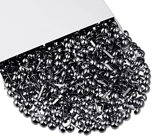 Hotop 500 Pcs Brad for Paper Crafts Metal Paper Fasteners,Black