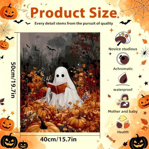 Halloween Paint by Numbers Kit for Adults Ghost Paint by Numbers for Adult
