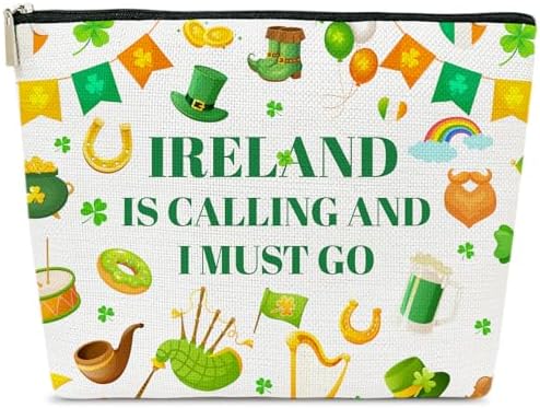 Ireland Gifts Makeup Bag for Women, City Themed Organizer