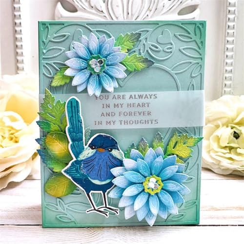Scrapbooking Die-Cuts, Layer Frame Net Set Metal Cutting Dies for Card Making, Paper Craft Template, Background Embossing Stencils, DIY Album Décor (Flower G)