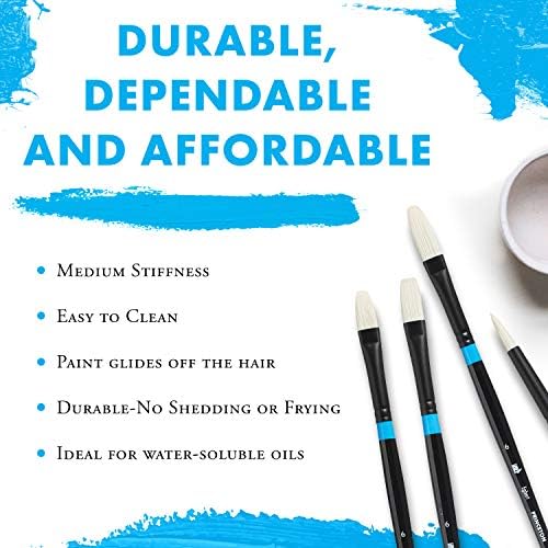 Princeton Aspen Acrylic & Oil Brush Set, Synthetic, 4 Piece, 1 Count