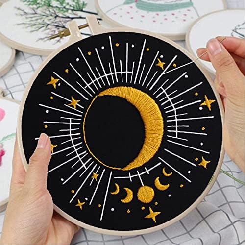 Louise Maelys Tarot Moon Embroidery Kit for Beginners Starry DIY Set