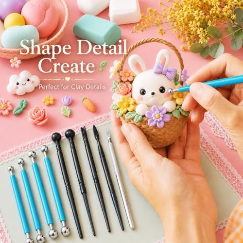 CLAYPRO 42Pcs Clay Tools Kit, Ceramic & Pottery Tools for Adults