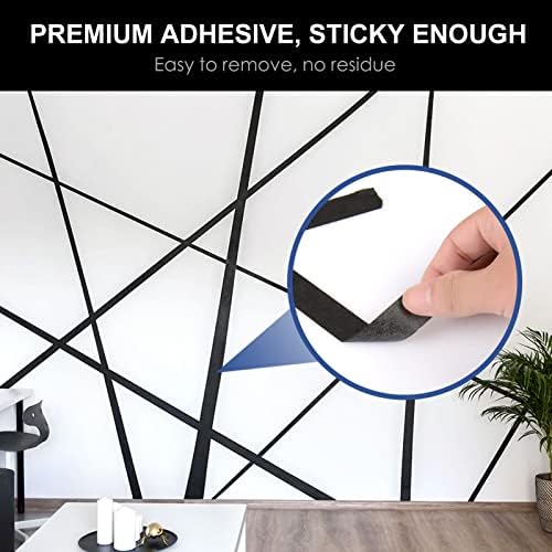 Black Painters Tape, 1 in x 60 yd x 10 Rolls(600 Yards Total)