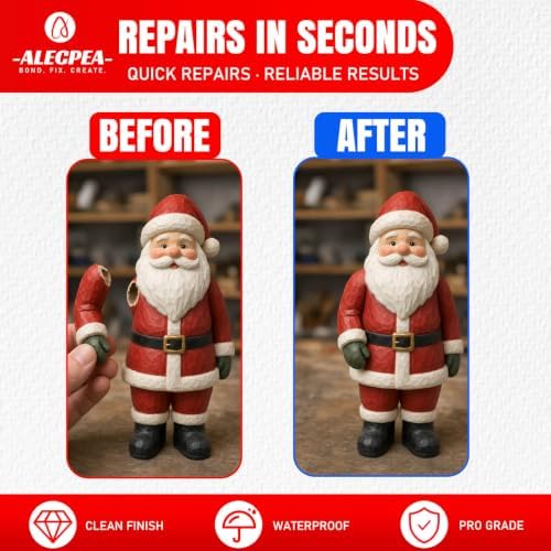 ALECPEA Wood Glue, Thin CA Glue for Wood, 30g with 3 Droppers