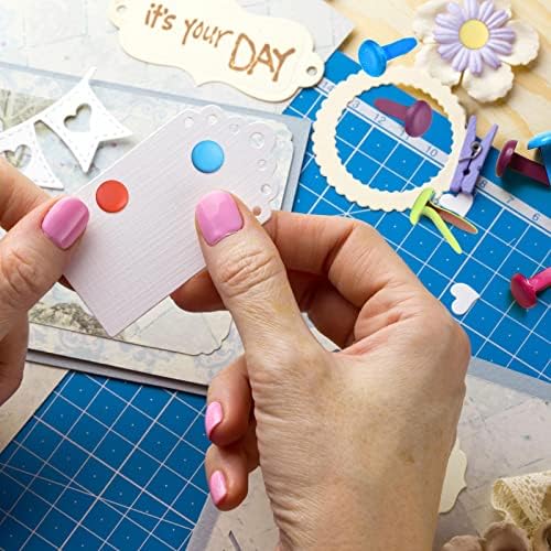 Hotop 500 Pcs Brad for Paper Crafts Metal Paper Fasteners,Multicolored