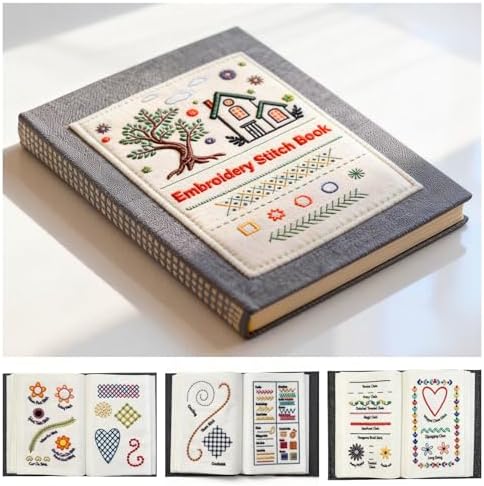 AILE 2026 New Embroidery Stitch Book Kit for Adult Beginners, Embroidery Sampler Practice Book with Complete Toolkit & Instructional Tutorial, DIY Embroidery for Adults and Craft Enthusiasts