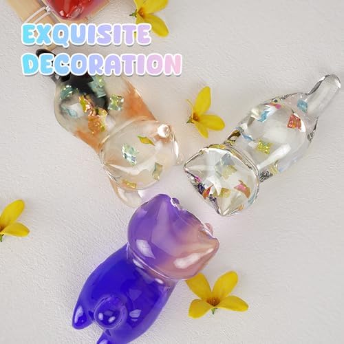 2 Pack Animal Silicone Molds, 3D Cute Cat Silicone Molds with Realistic Cat Shapes, Crystal Ornament Casting Moulds for Resin Casting, DIY Chopsticks Display Holder, Painting Pen Desktop Decor (Cat)