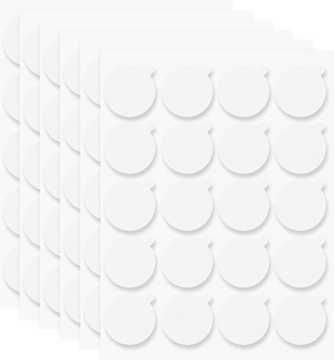 120Pcs Candle Making Wick Stickers, Double Sided, White | Heat Resistance, Secure Hold, Wick Holders for DIY Home Craft Projects and Gifts