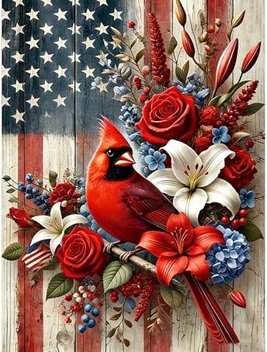 Lophomie Cardinal Diamond Art Kits for Adults, 5D Diamond Painting Kits