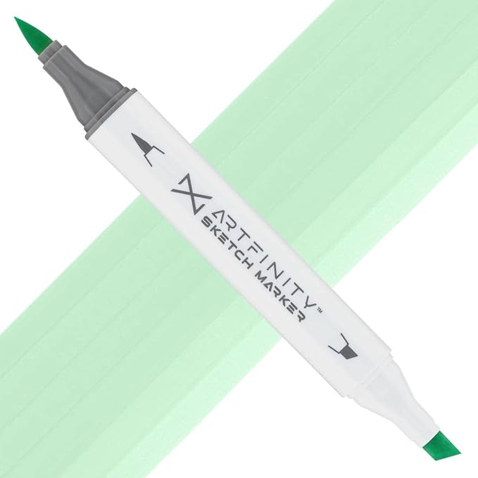 Artfinity Sketch Markers - Mint Cream G2-1, Vibrant, Professional, Dye-Based Alcohol Markers for Artists, Drawing, Travel, & More