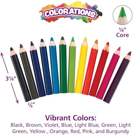 Colorations STUBPEN Stubby Chubby Colored Pencils for Kids - Set of 48