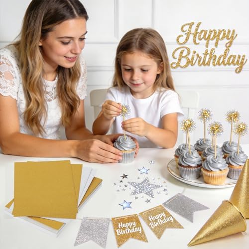 Silver Glitter Cardstock Paper, 40 Sheets A5 Premium Glitter Cardstock for Cricut, Sparkly Cardstock Paper for Card Making, Scrapbooking & DIY Crafts 250 GSM