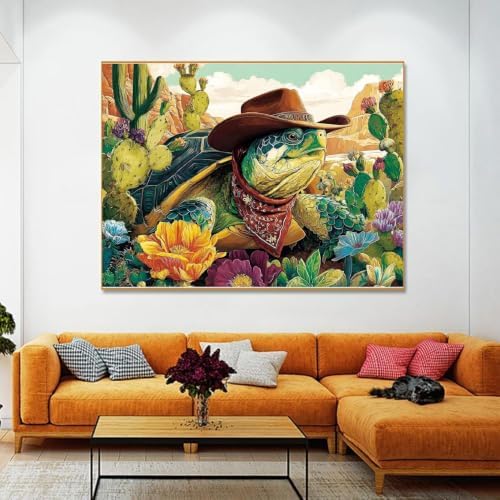 Cowboy Turtle Diamond Art Kits for Adult diamond painting kits for adults