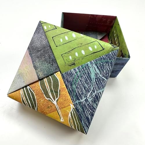 Yasutomo Origami Painted Paper Mishmash, with 6 Patterns and 24 Sheets, Size 5 7/8” Square, Arts and Crafts Supplies