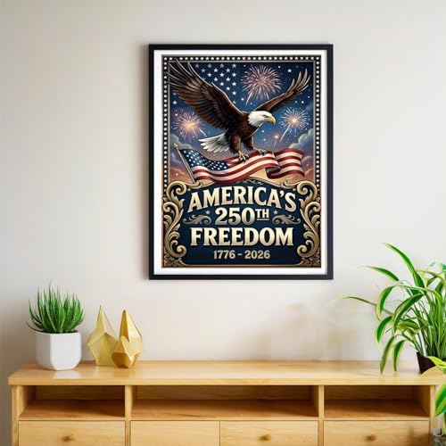 bleihum Eagle Diamond Art Kits for Adults, 4th of July Diamond Painting
