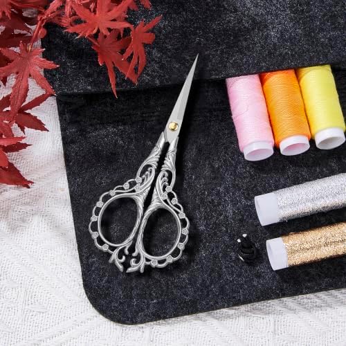 Embroidery Scissors,4.6" Sharp Tip with Premium Leather Sheath