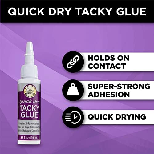 Aleene's Tacky 5-Piece Trial Pack, All Purpose Glue for Crafts and DIY Projects, Includes Original Tacky Glue, Clear Gel, Quick Dry, and Fast Grab Adhesive, .66 fl oz 5-Pack
