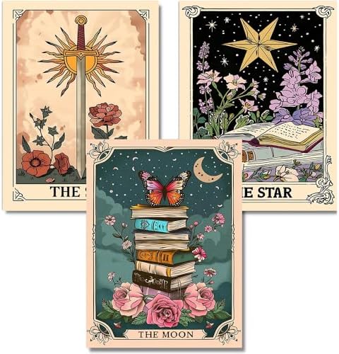 3 Pack Tarot Diamond Art Kits for Adults,Sun Moon Star Diamond Painting Kit