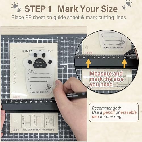 iMAT Cat Paw Stamp Mat for Wax Seals Non-Slip Silicone Mat White