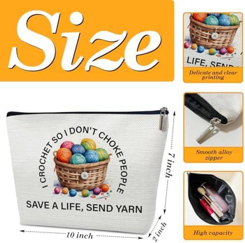 Crochet Gift for Crocheters, Crochet Knitting Accessories Organizer Bag